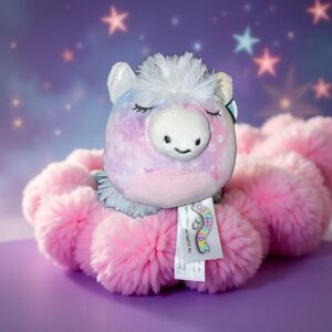 Squishmallow Clip On Shoshana the Unicorn Plush Stuffed BackPack Clip 3” P48